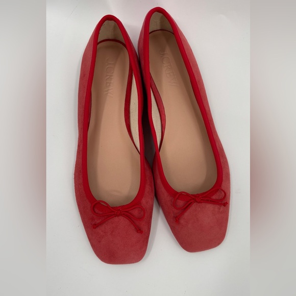 J.Crew Quinn ballet flats in suede Radiant Ruby - Picture 5 of 9